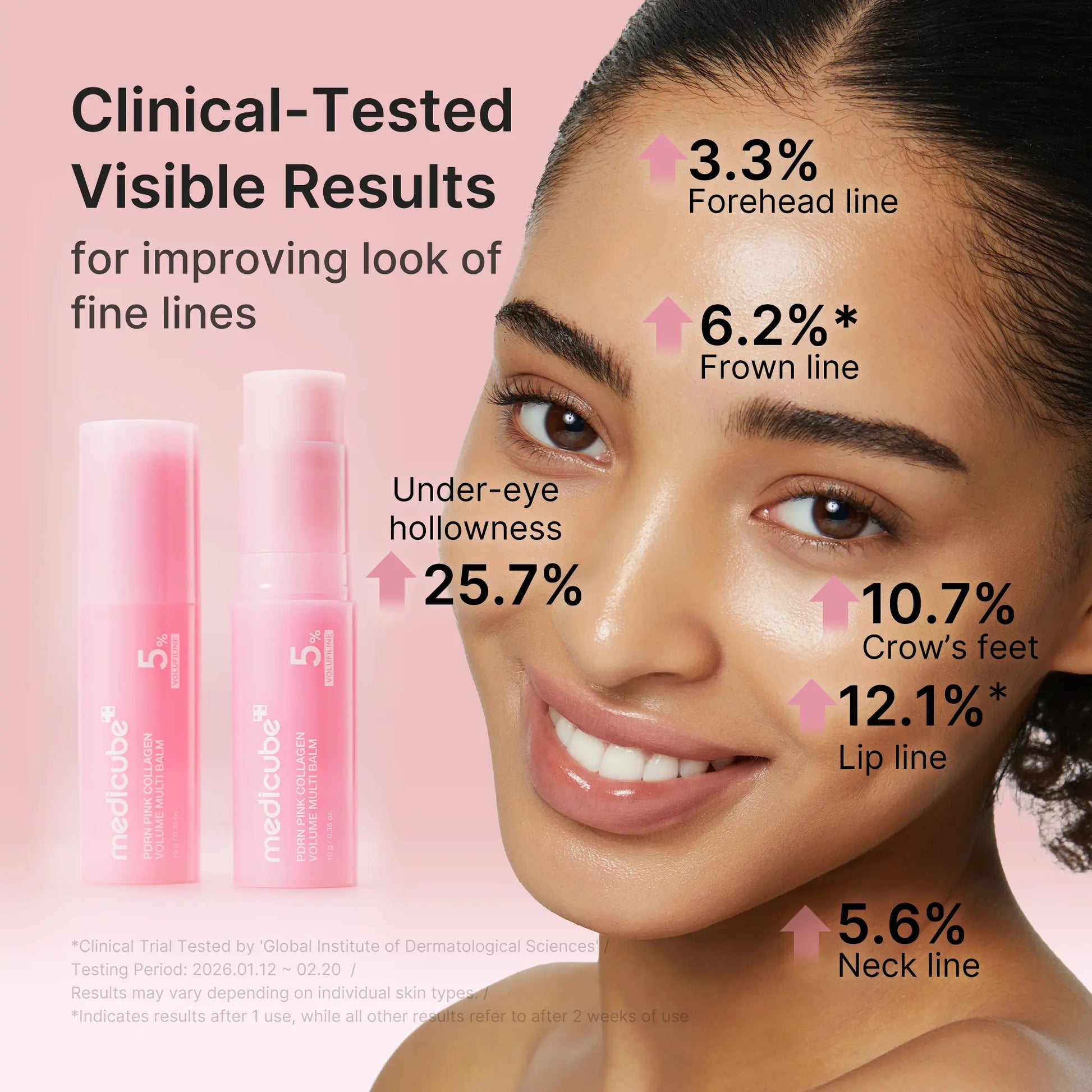  PDRN Pink Collagen Volume Multi Balm | All in One Volufiline, PDRN, NAD Stick for Youthful-Looking, Helping Look of Fine Lines, Firming Care, Anti-Aging Care | for Under-Eyes, Neck, Forehead, Smile Lines, Lip Care | Korean Skincare
