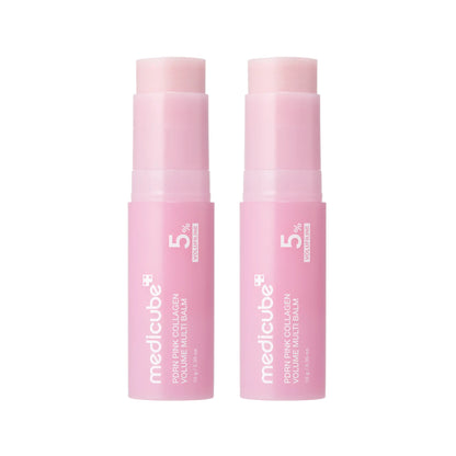  PDRN Pink Collagen Volume Multi Balm | All in One Volufiline, PDRN, NAD Stick for Youthful-Looking, Helping Look of Fine Lines, Firming Care, Anti-Aging Care | for Under-Eyes, Neck, Forehead, Smile Lines, Lip Care | Korean Skincare